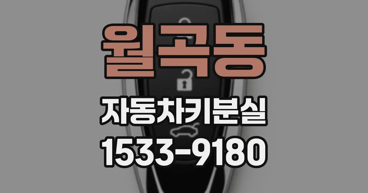 월곡동 자동차키분실