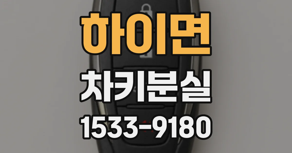 하이면 차키분실