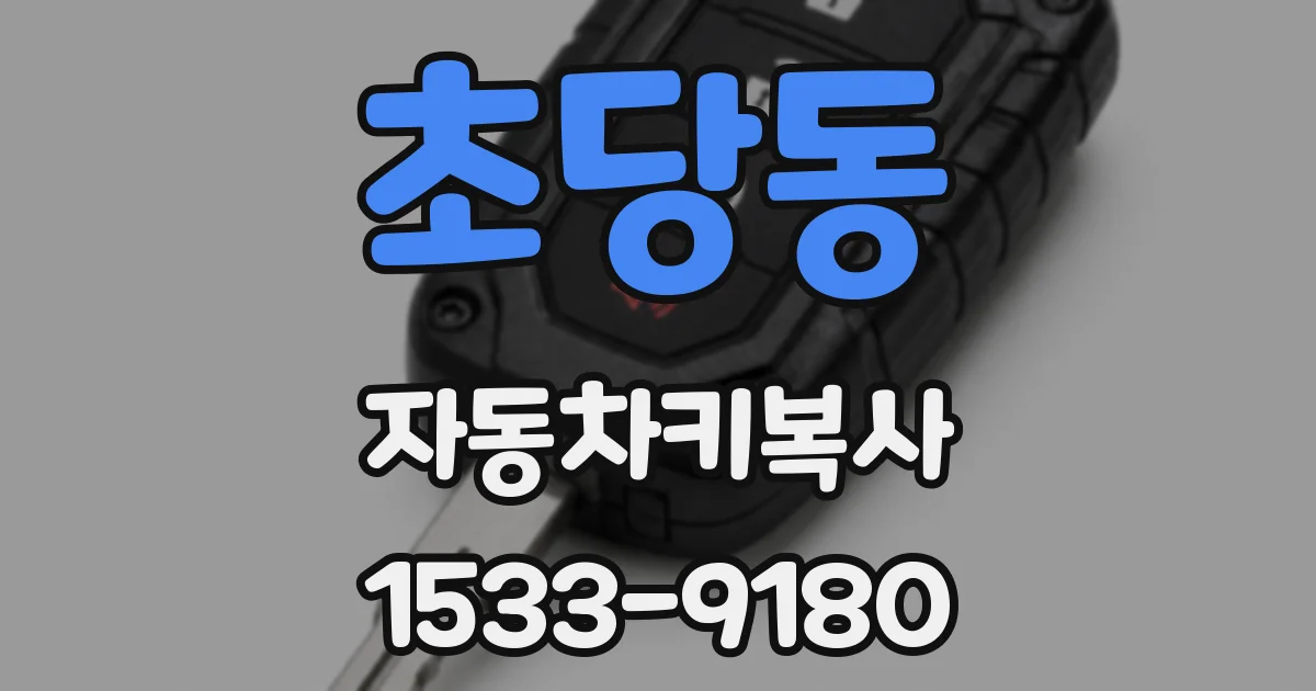 초당동 자동차키복사