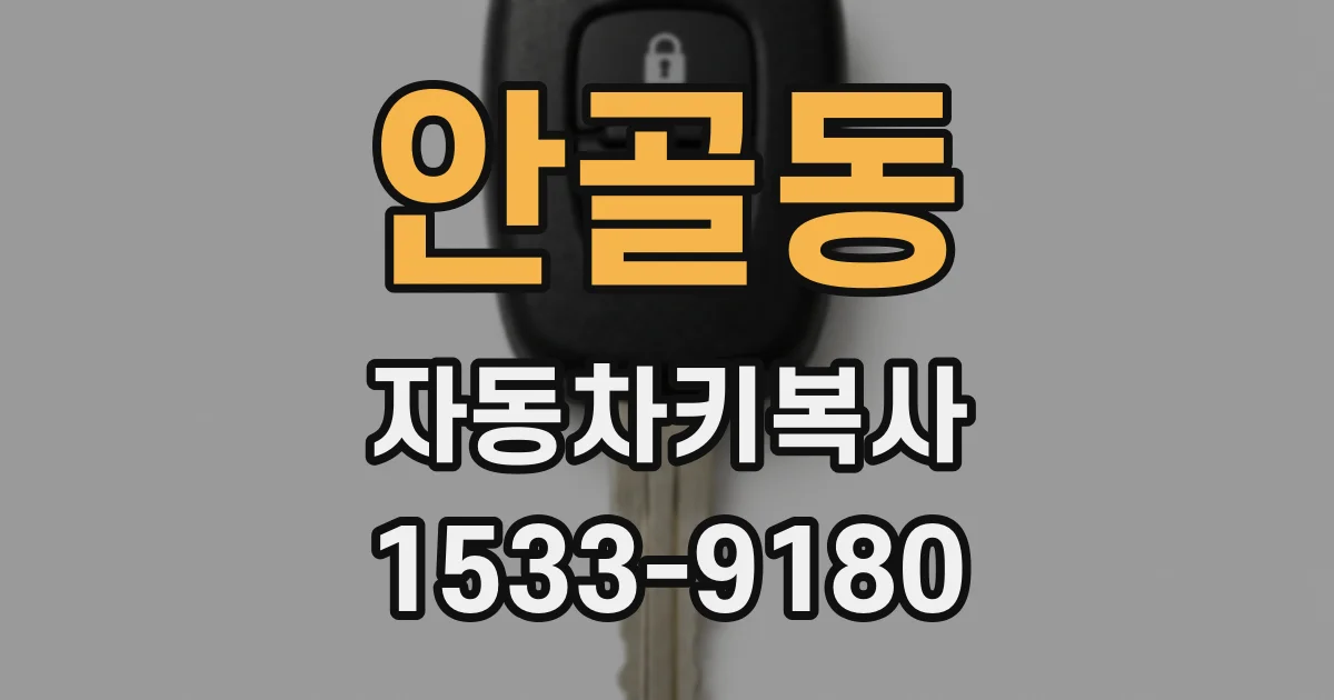안골동 자동차키복사
