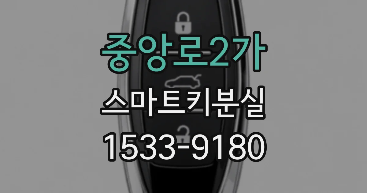 중앙로2가 스마트키분실