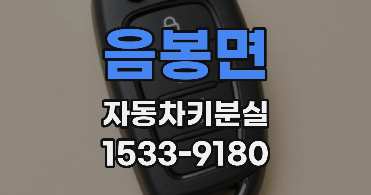 음봉면 자동차키분실