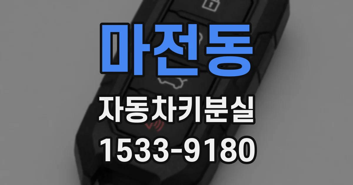 마전동 자동차키분실