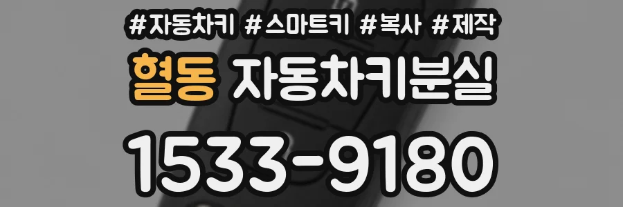 혈동 자동차키분실