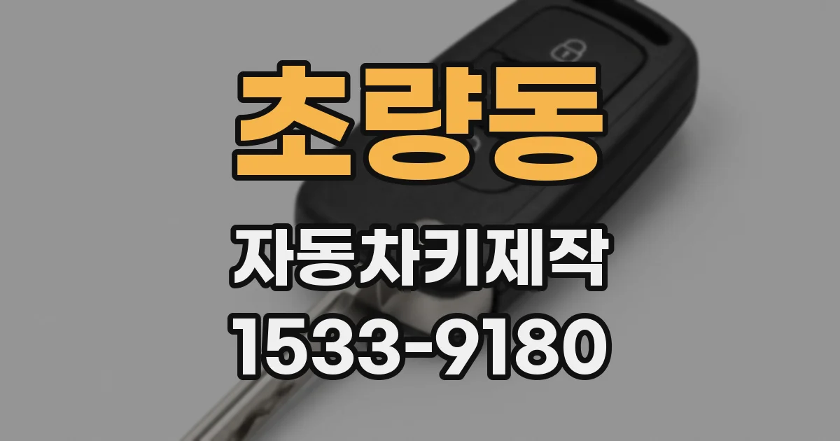 초량동 자동차키제작