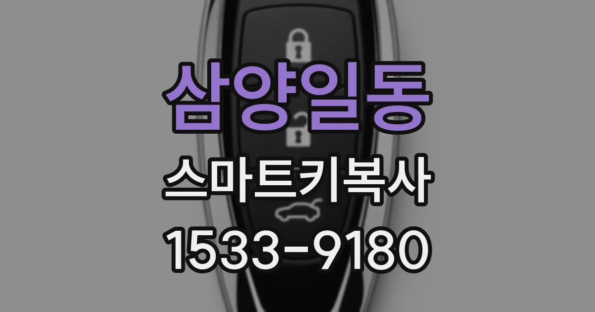 삼양일동 스마트키복사