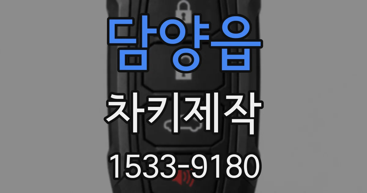 담양읍 차키제작
