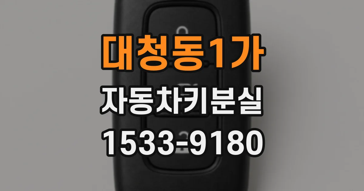 대청동1가 자동차키분실