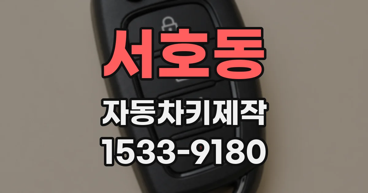 서호동 자동차키제작