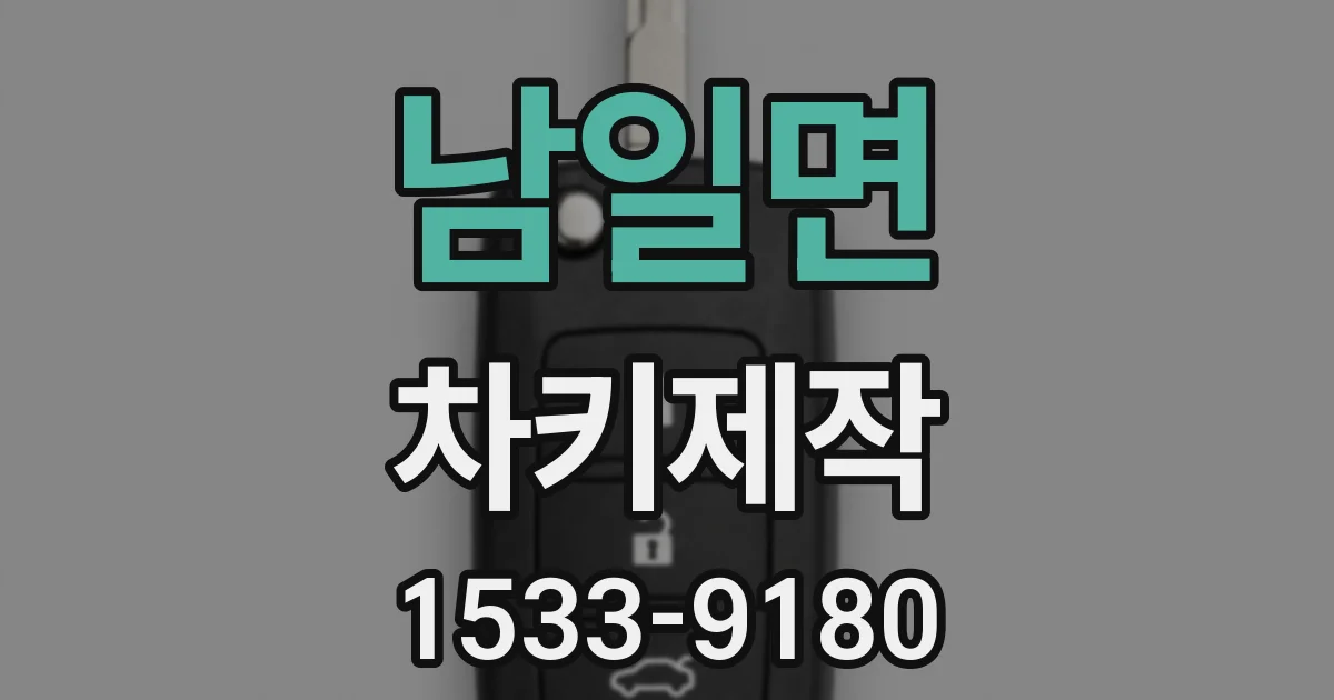 남일면 차키제작