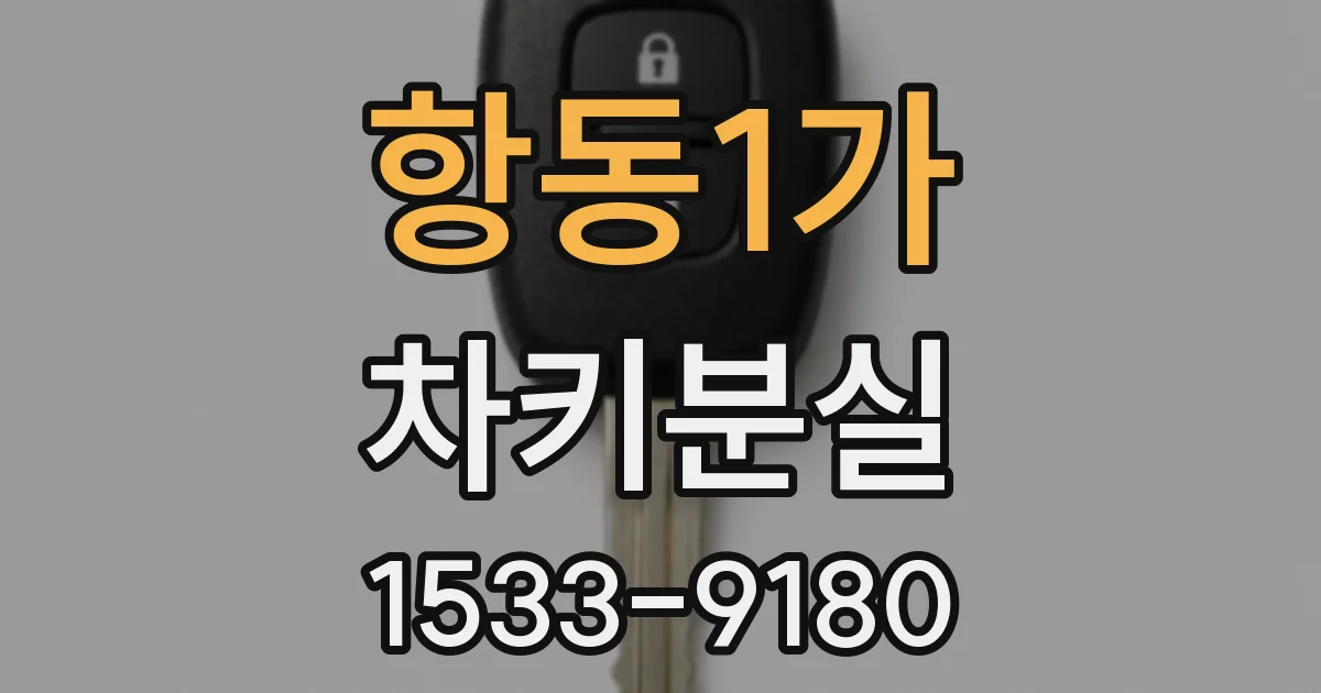 항동1가 차키분실