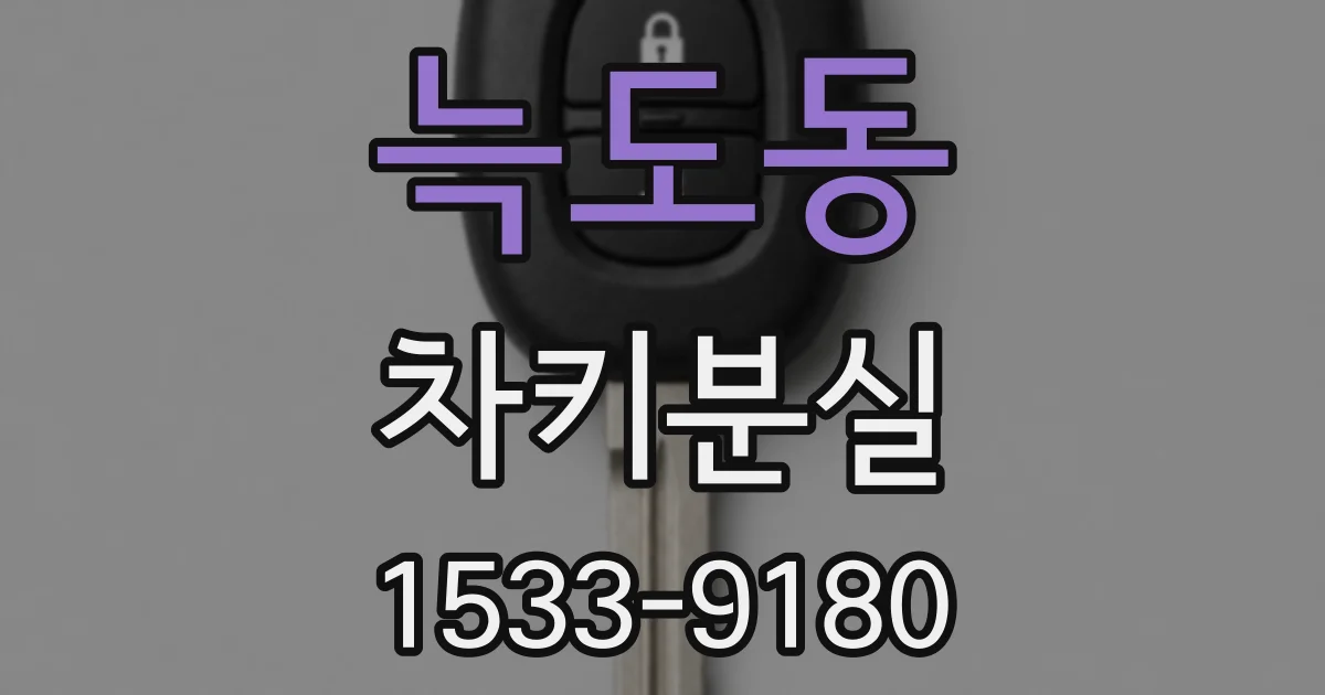 늑도동 차키분실