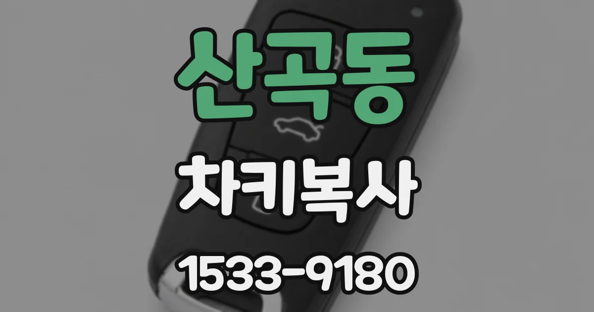 산곡동 차키복사