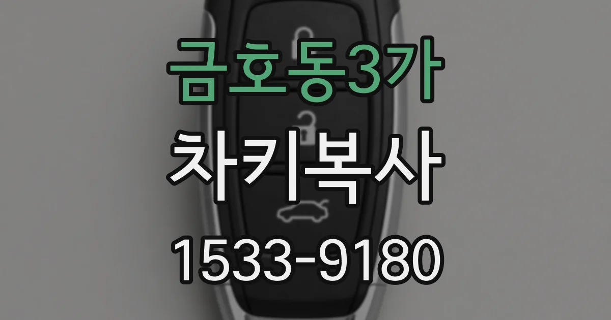 금호동3가 차키복사