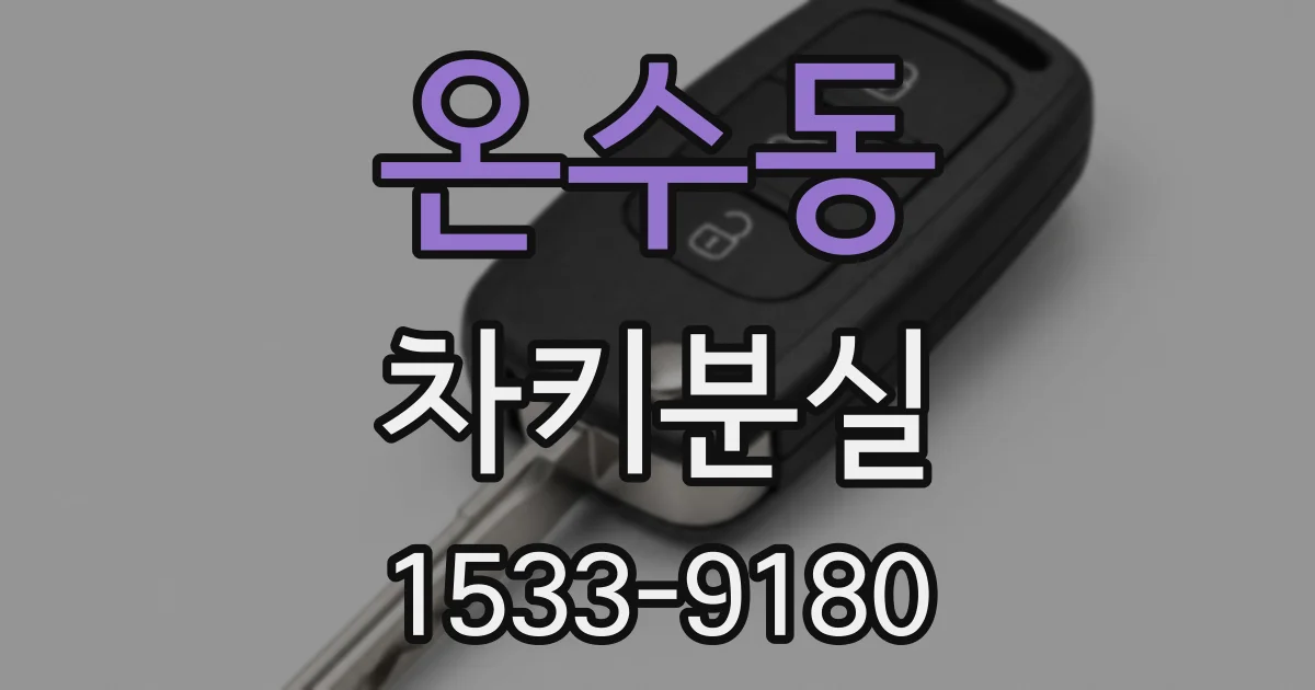 온수동 차키분실
