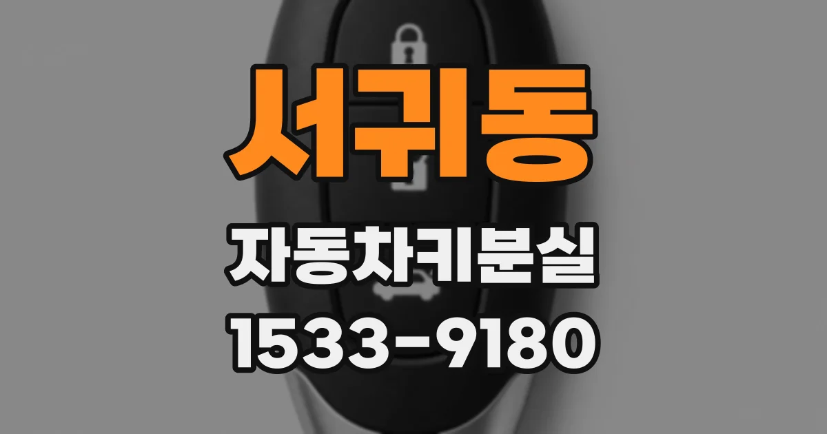서귀동 자동차키분실
