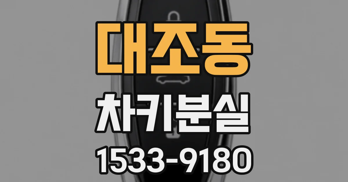 대조동 차키분실