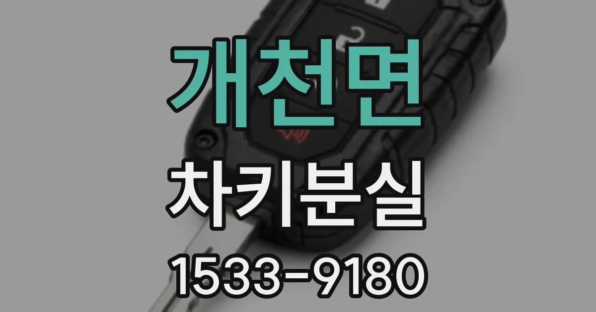 개천면 차키분실