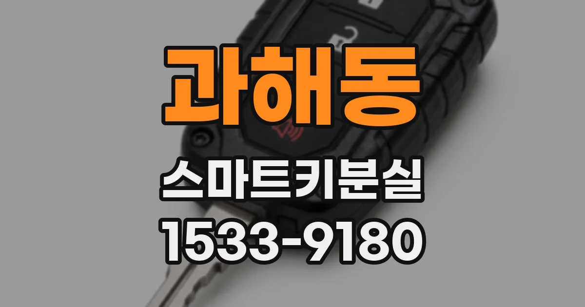 과해동 스마트키분실