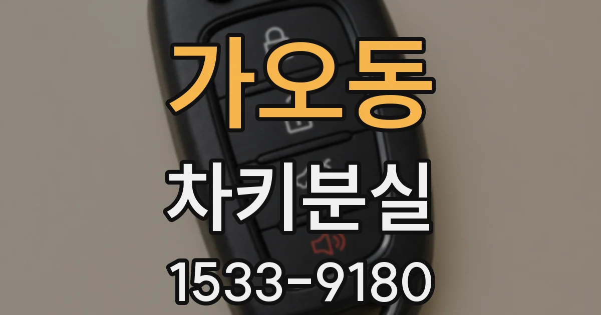 가오동 차키분실