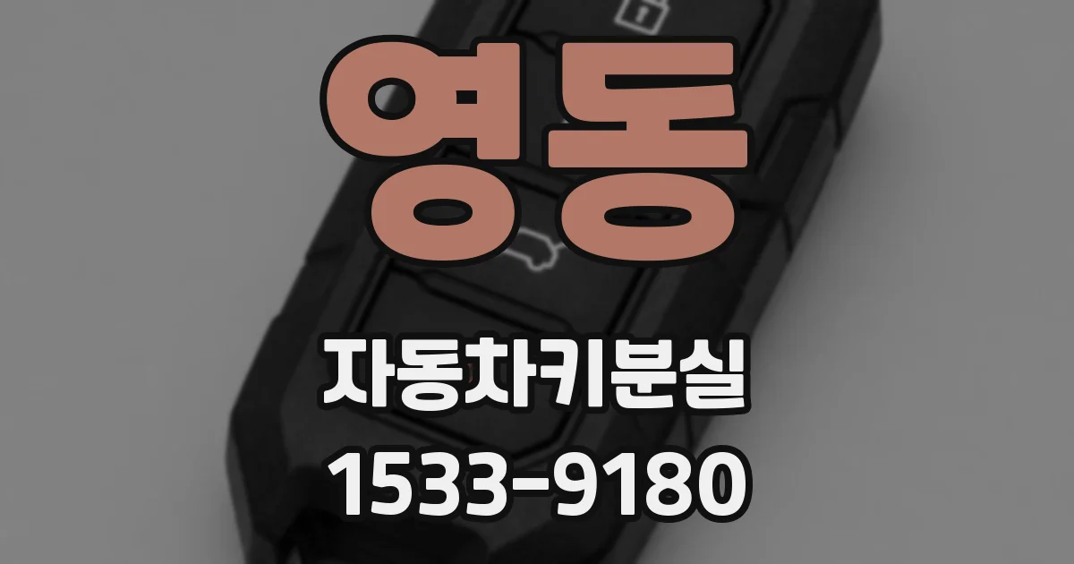 영동 자동차키분실