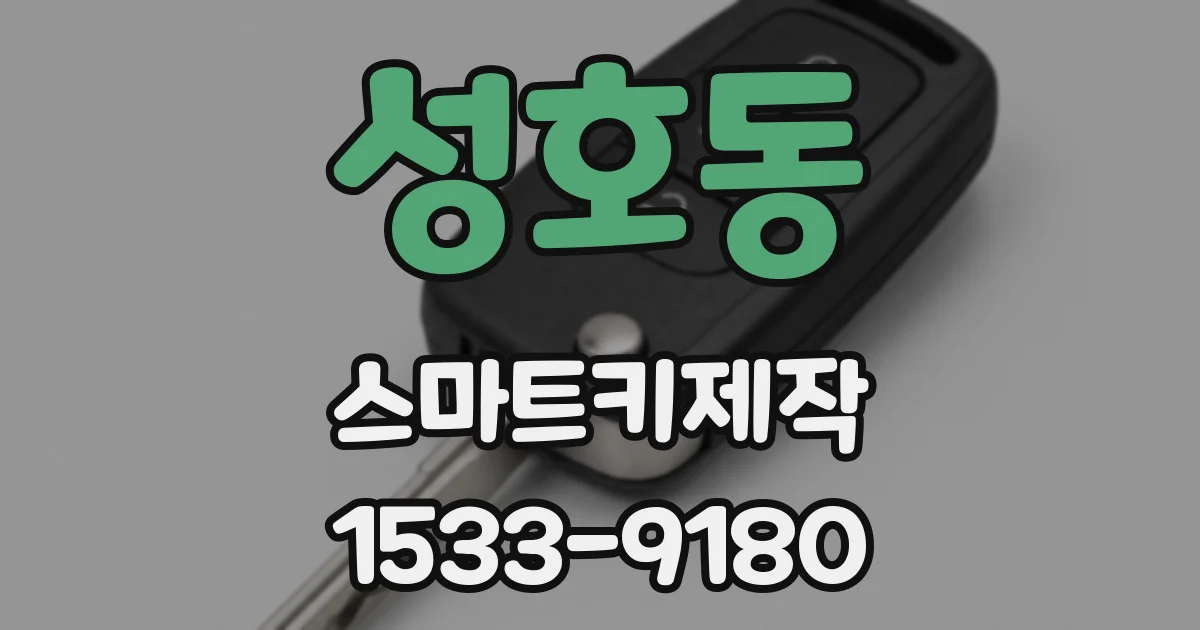 성호동 스마트키제작