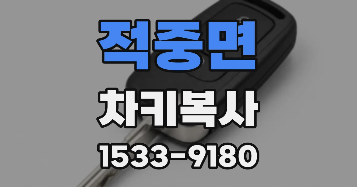 적중면 차키복사