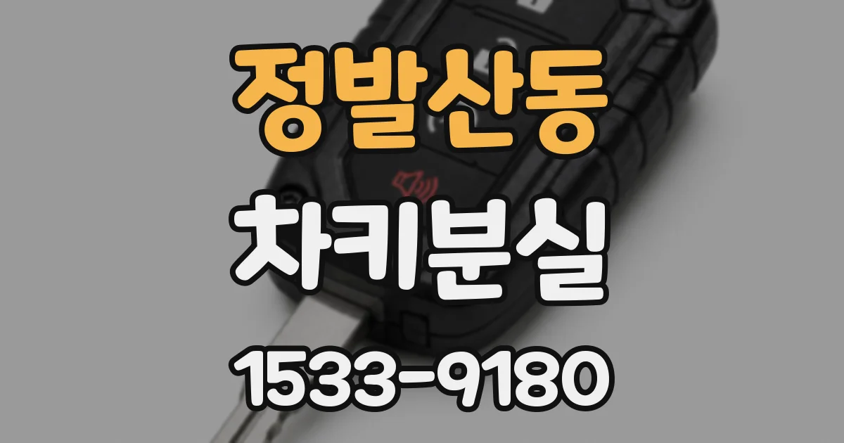 정발산동 차키분실