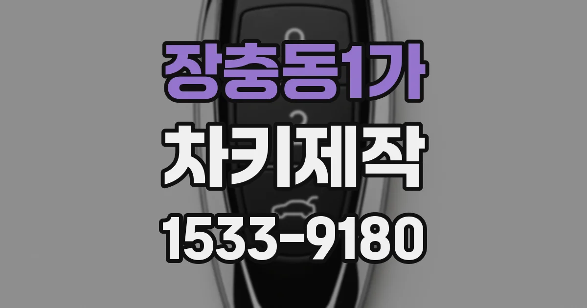 장충동1가 차키제작