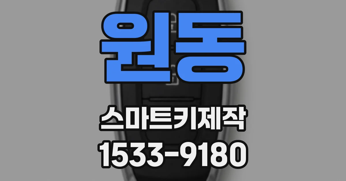 원동 스마트키제작