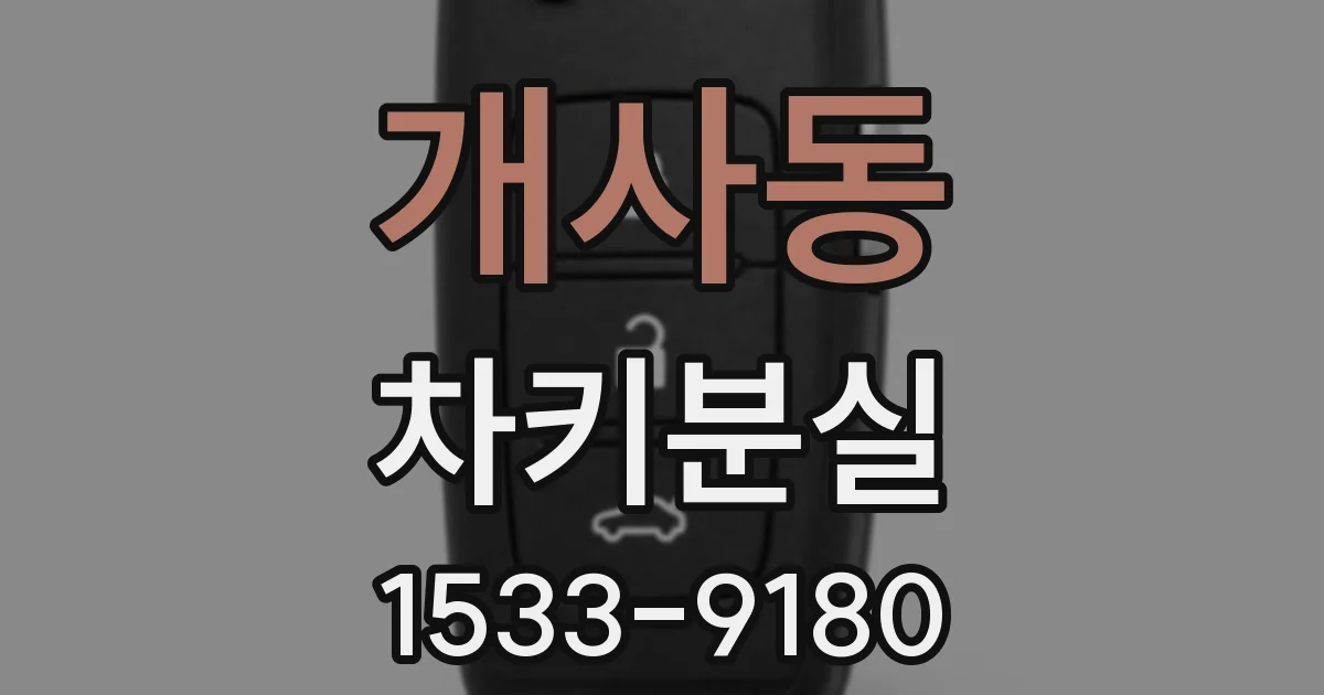 개사동 차키분실