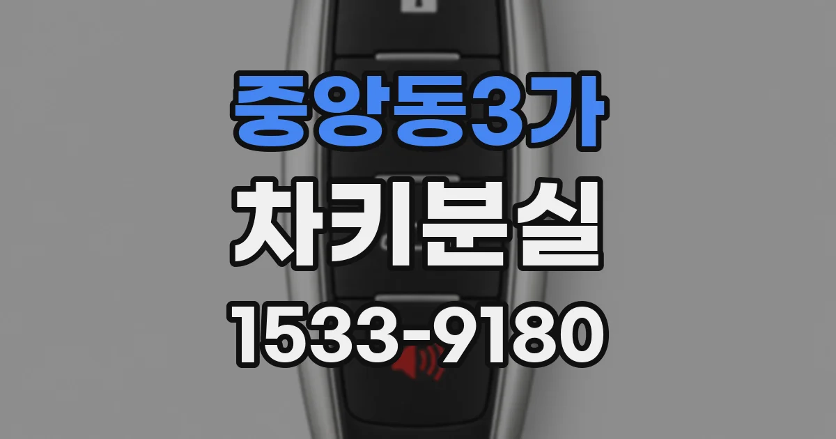 중앙동3가 차키분실