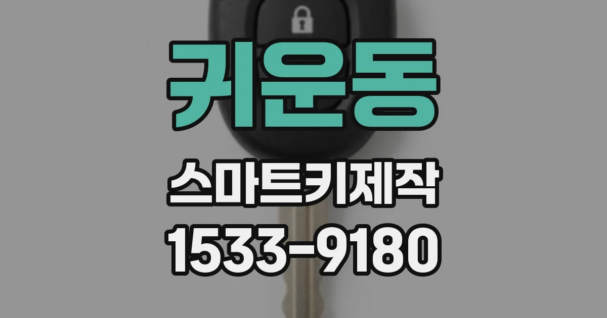 귀운동 스마트키제작