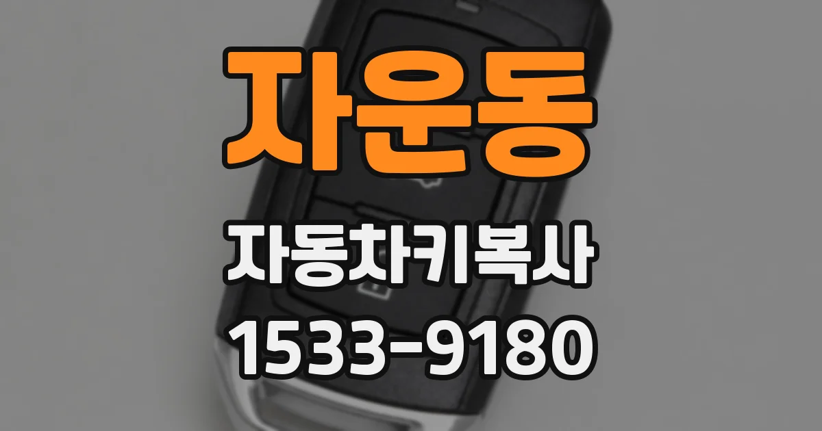자운동 자동차키복사