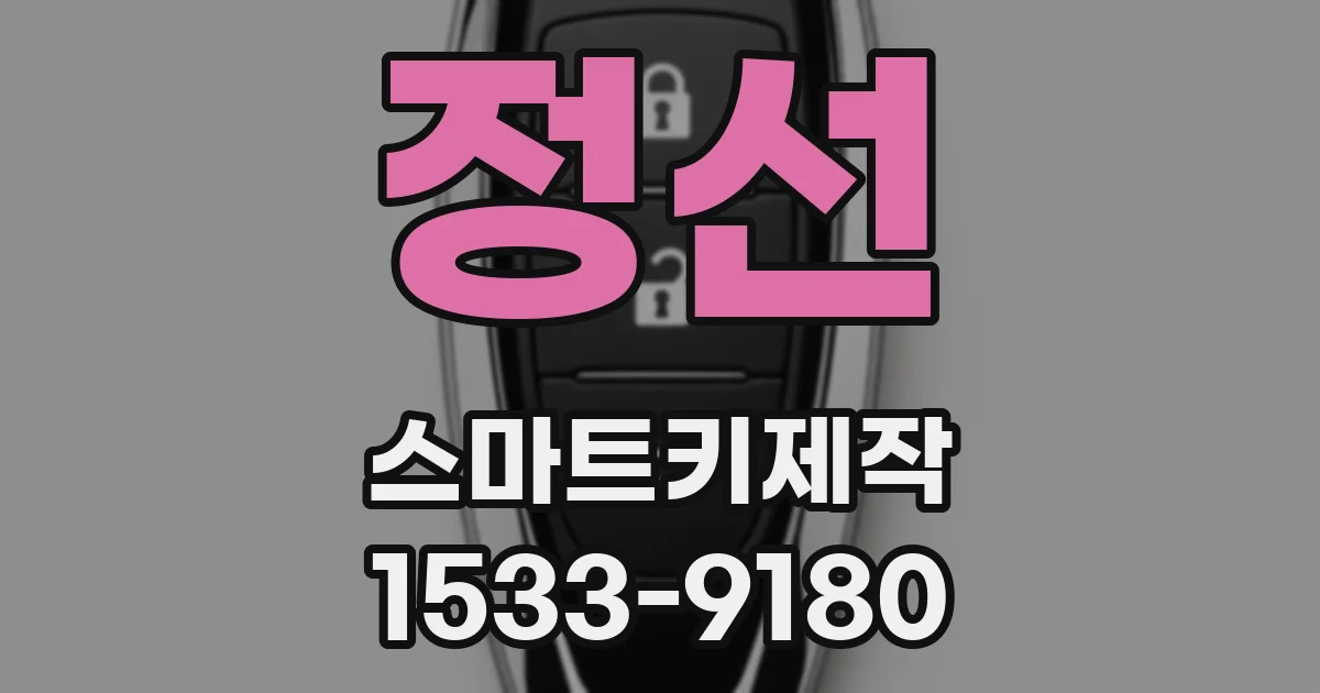 정선 스마트키제작