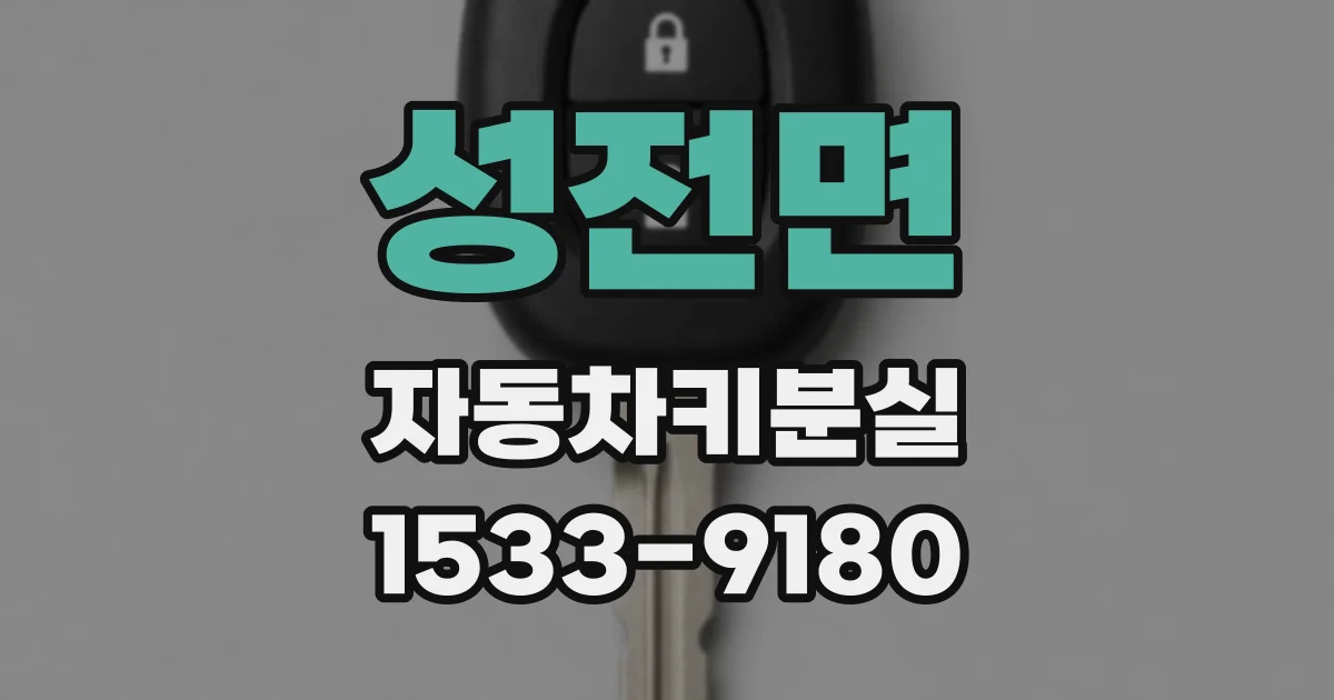 성전면 자동차키분실