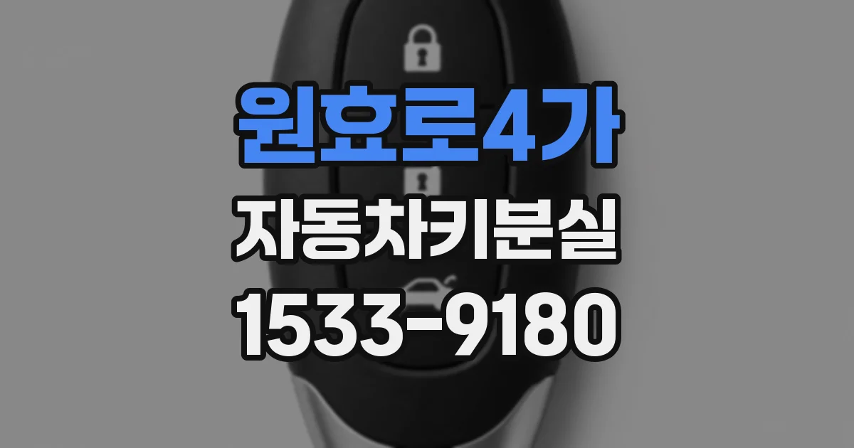 원효로4가 자동차키분실