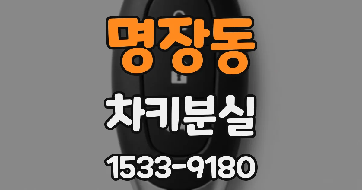 명장동 차키분실
