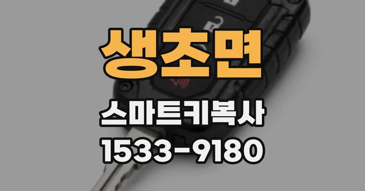 생초면 스마트키복사