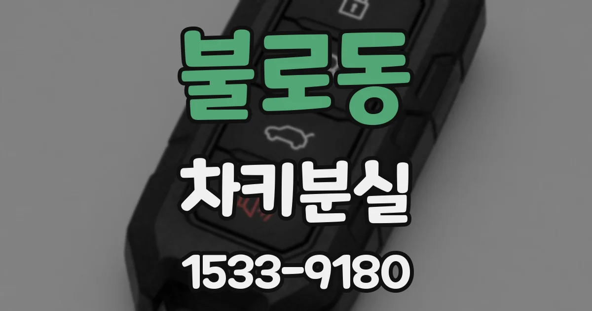 불로동 차키분실