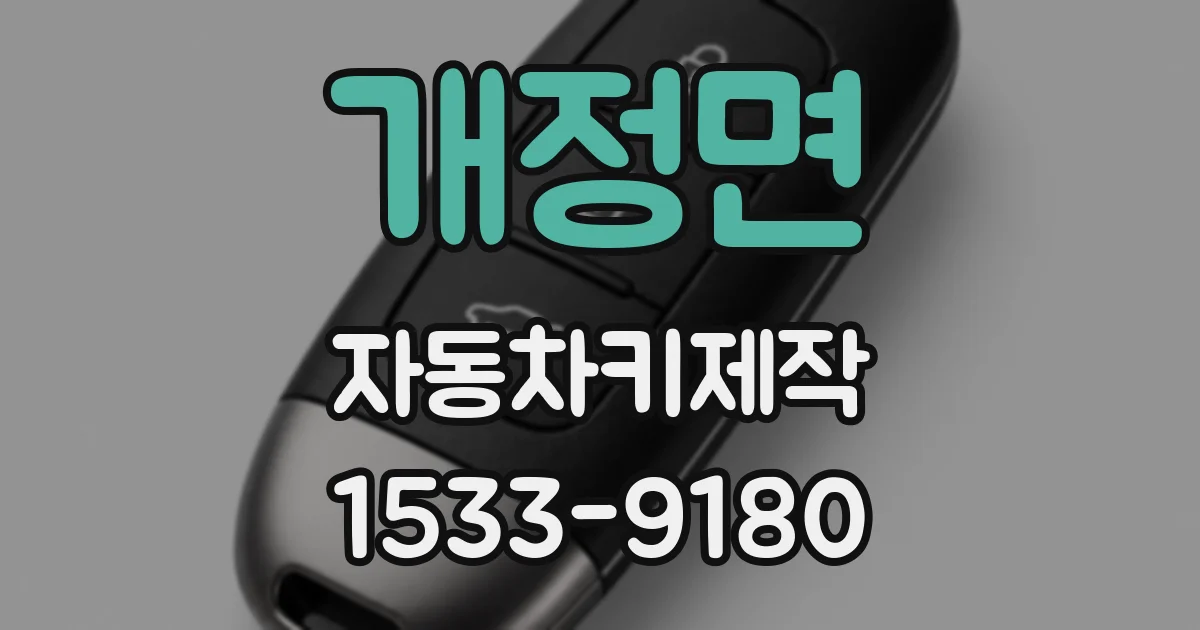 개정면 자동차키제작