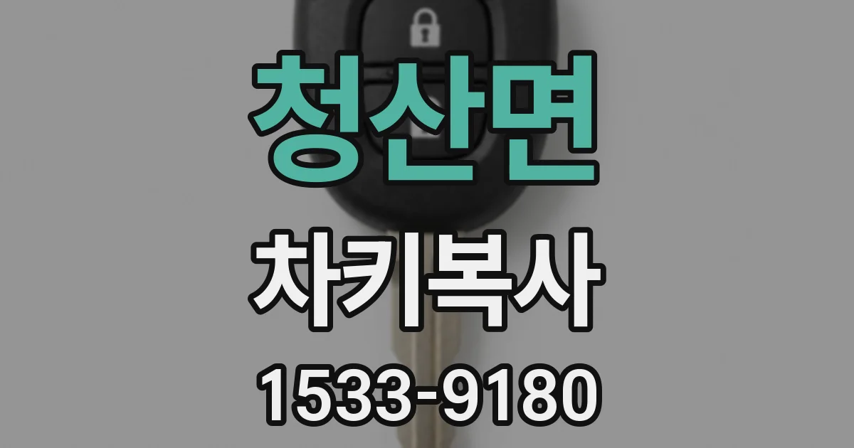 청산면 차키복사