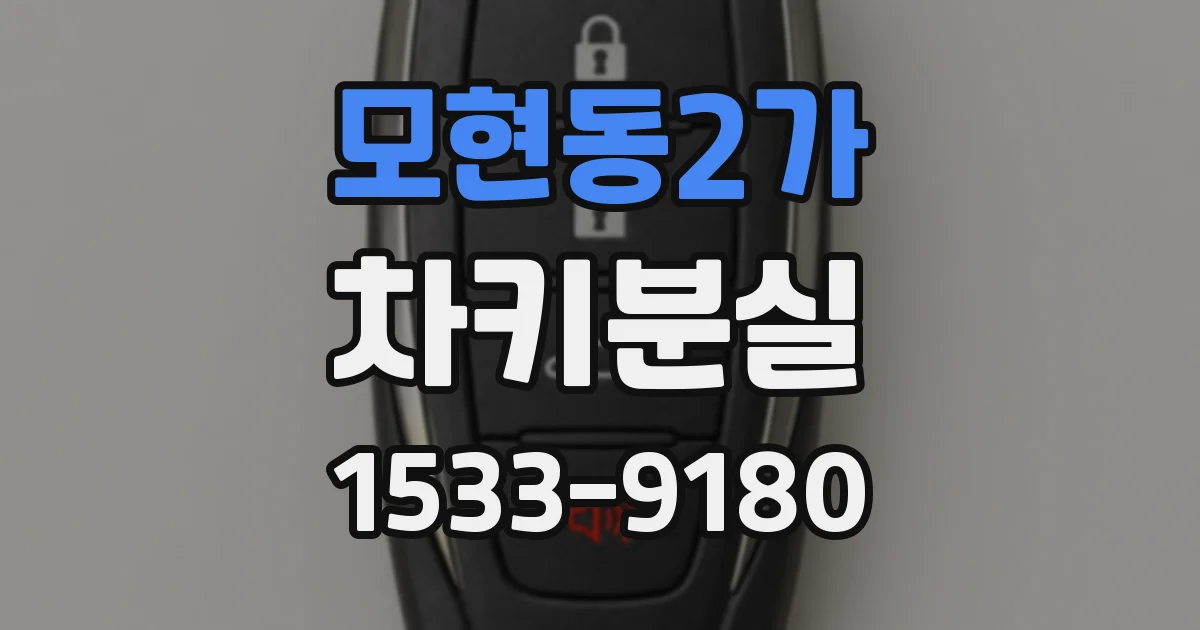 모현동2가 차키분실