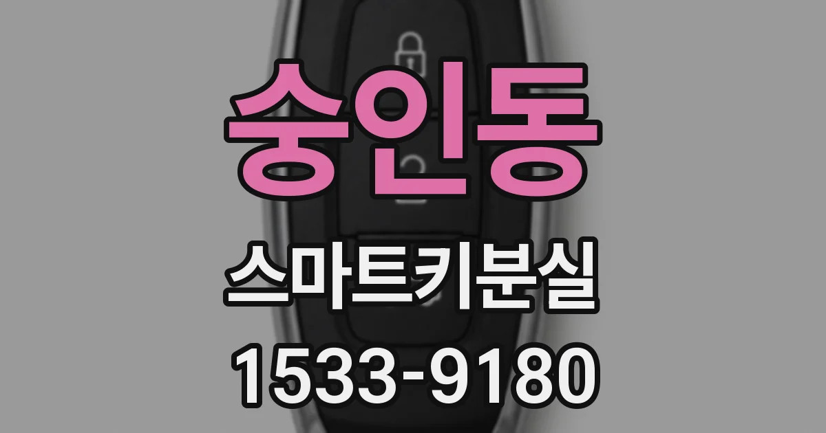 숭인동 스마트키분실
