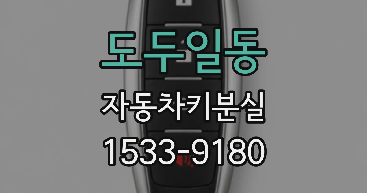 도두일동 자동차키분실