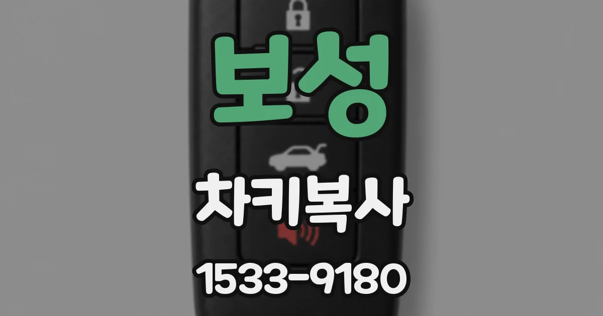보성 차키복사