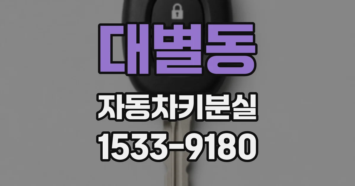 대별동 자동차키분실