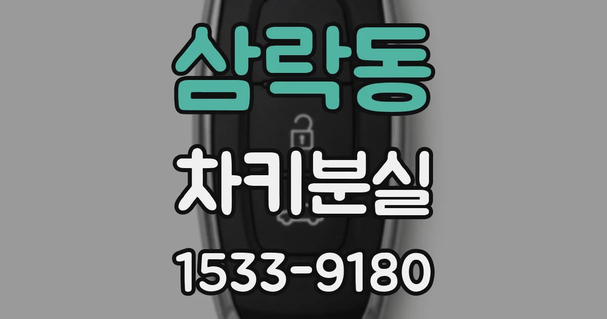 삼락동 차키분실
