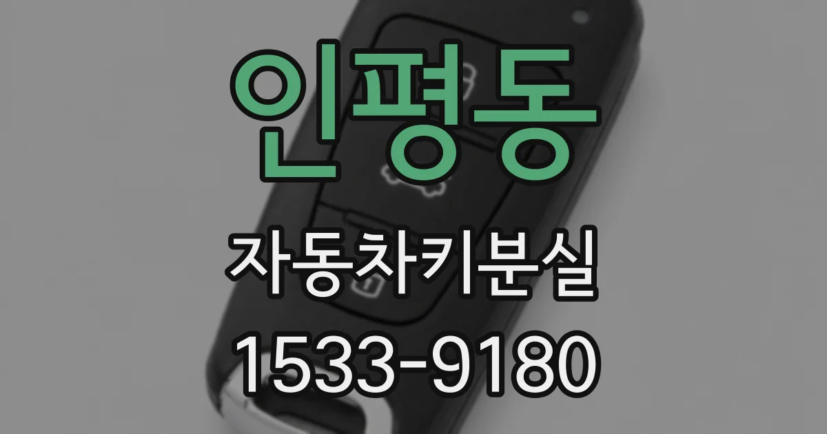 인평동 자동차키분실
