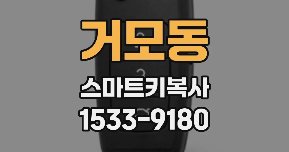 거모동 스마트키복사